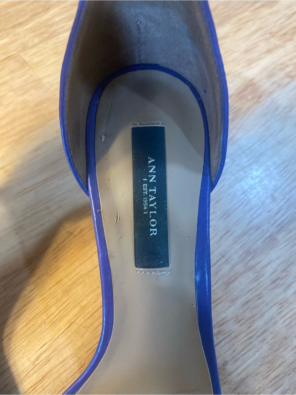 Ann Taylor Purple Open-Toe Ankle-Strap Stilettos - Picture 3 of 7